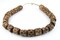 The Bead Chest Carved Eye Brown Bone Beads Barrel 26mm Kenya African Cylinder Large Hole 24 Inch Strand Handmade
